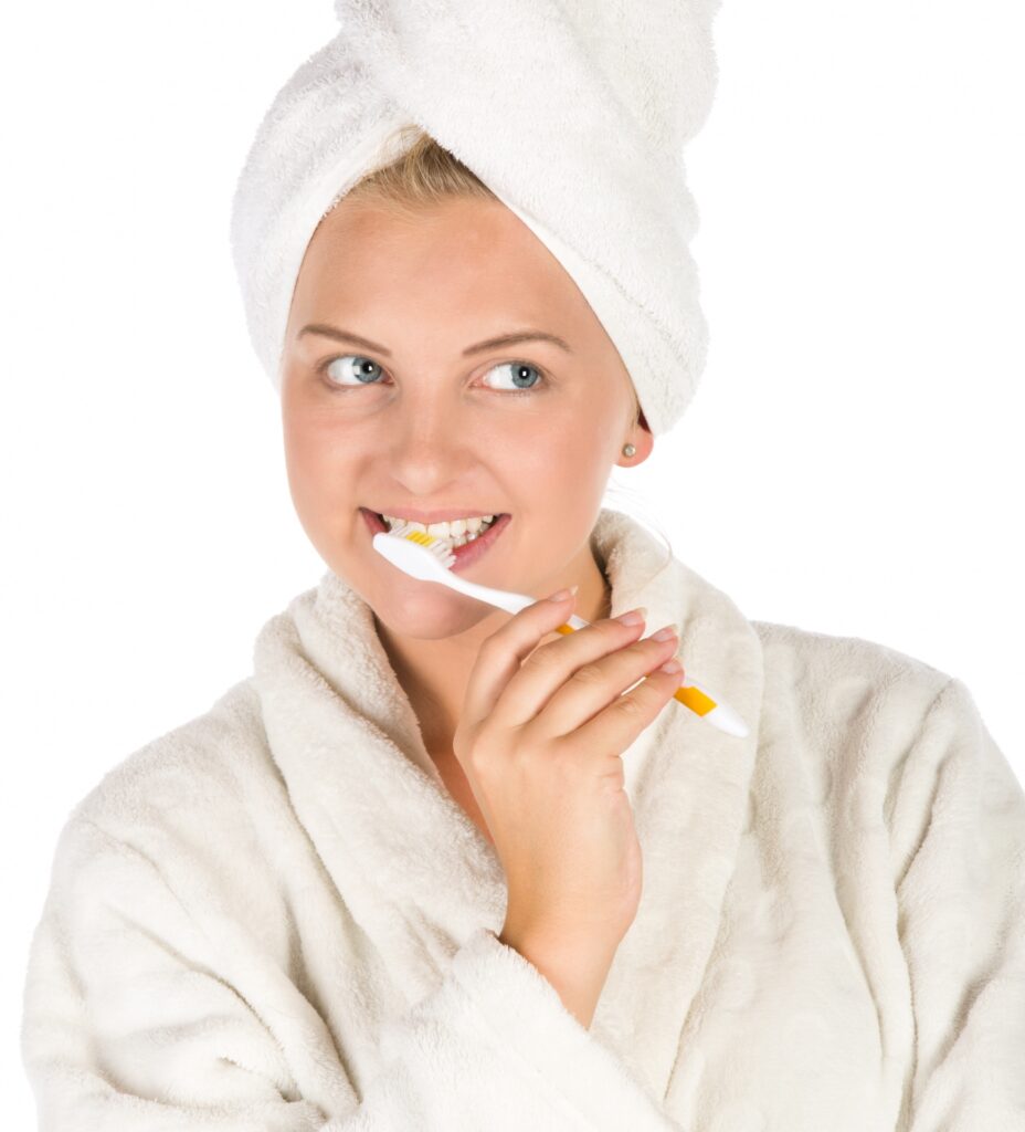Brushing your teeth twice a day