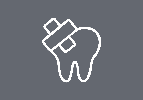 A tooth with band aid icon