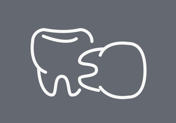 An impacted wisdom tooth icon