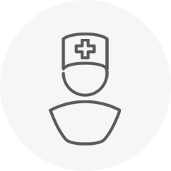 A small icon of a nurse